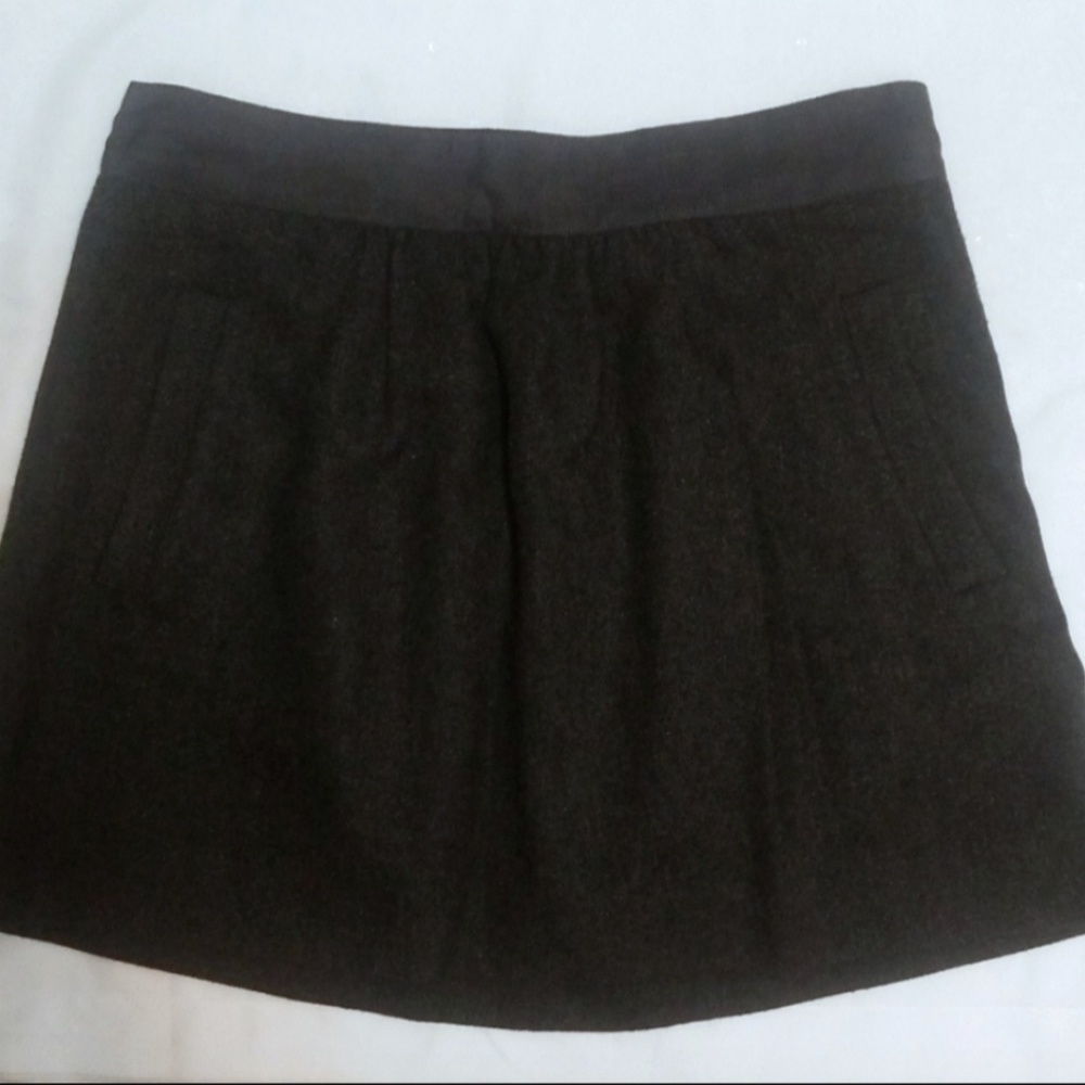 J. Crew Black/Charcoal Gray Mini Skirt. Sz 8
